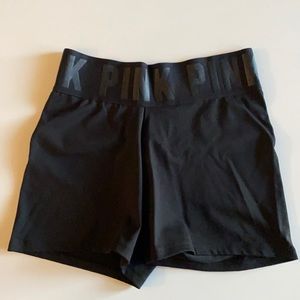 PINK compression workout shorts.